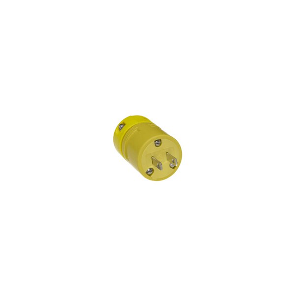 Woodhead Straight Blade Plug, 1-15P, 50 A, 125V AC, 2 Pole, Screw Terminals 1404 - main